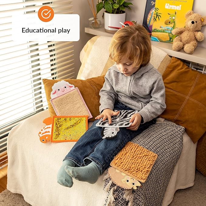 ODOXIA Sensory Mats for Autistic Children | Sensory Tiles for Kids | Sensory Wall Panel | Sensory Mats (Animals) | Sensory Toys | Sensory Room Equipment | Sensory Disorder Toys for Tactile Play