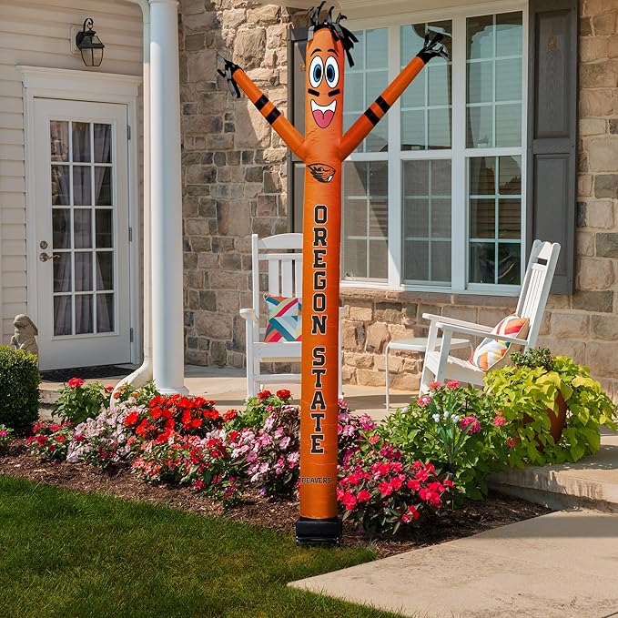 NCAA Oregon State Beavers Football Wacky Waving Inflatable Tube Guy with LED Lights & Built-in Blower - 6" x 36" x 96" Inflatable Tube Man Crazy Sports Fan Outdoor Party Decoration