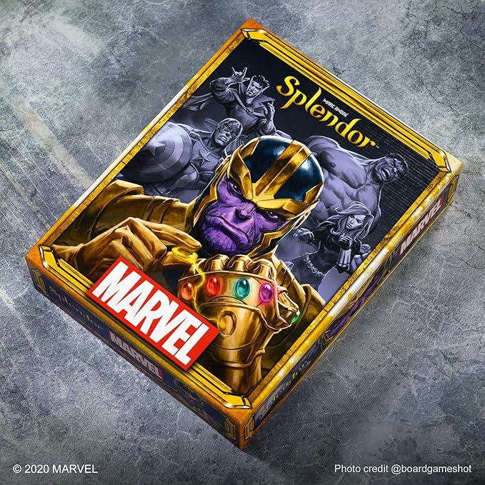 Asmodee Marvel Splendor Board Game - Unite Heroes and Gems in an Epic Strategy Adventure, Family Game for Kids and Adults, Ages 10+, 2-4 Players, 30 Minute Playtime