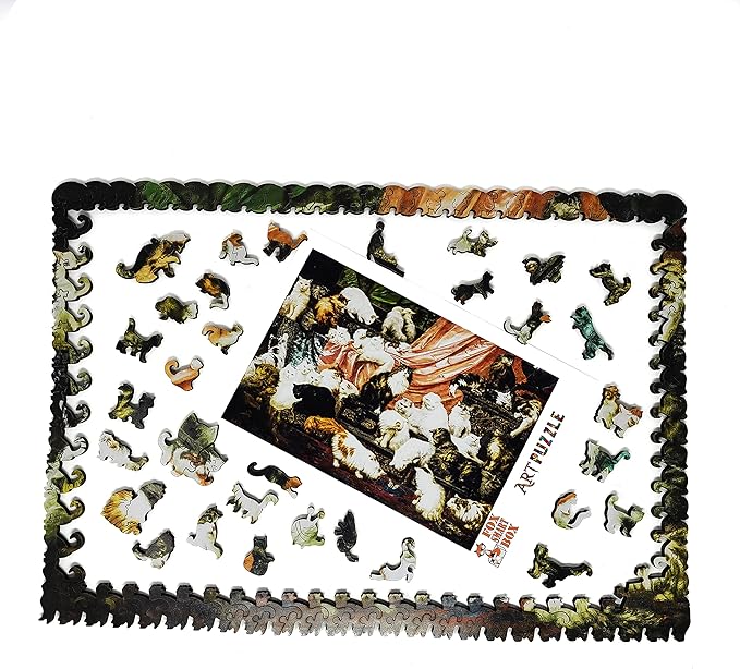 Wooden Jigsaw Puzzle for Adults - Uniquely Shaped Pieces - Made in The USA by FoxSmartBox - 350 Pieces - My Wife's Lovers