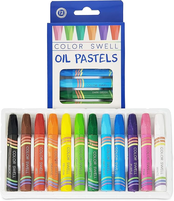 Color Swell Bulk Oil Pastels (432 Total) with Round Tips – 36 Packs, 12 Colors per Pack – Ideal for Teachers, Kids, Party Favors, Classrooms, Donations, Students - Bulk Oil Pastels