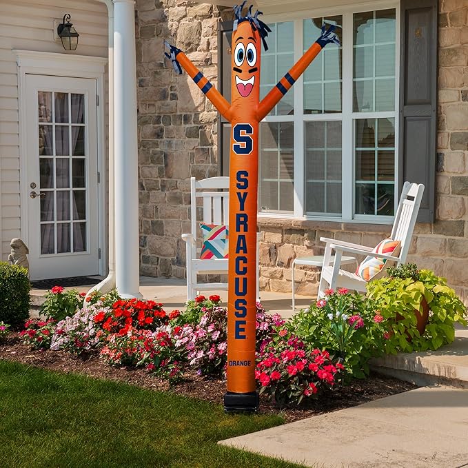 NCAA Syracuse Orange Football Wacky Waving Inflatable Tube Guy with LED Lights & Built-in Blower - 6" x 36" x 96" Inflatable Tube Man Crazy Sports Fan Outdoor Party Decoration