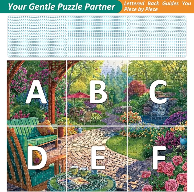 500 Piece Puzzles for Adults,Beautiful Flower Garden Puzzle for Kids Teen Adults,Recycled Paper Unique Fun Jigsaw Puzzle 500 Pieces,Challenging Family Game Gift for Friends Men Women Seniors,20.5*15In