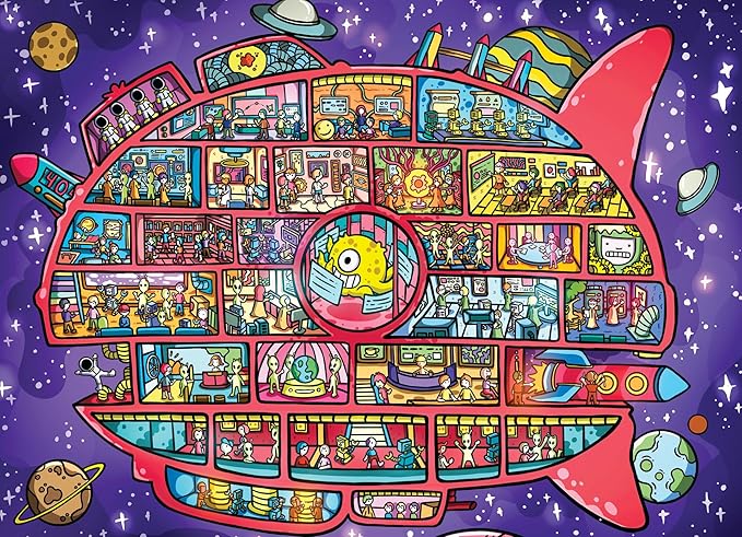 Cross & Glory - Galactic Voyage - 1000 Piece Jigsaw Puzzle for Adults & Kids 12+ | The Magic Space Adventure | Perfect for Puzzle Enthusiasts