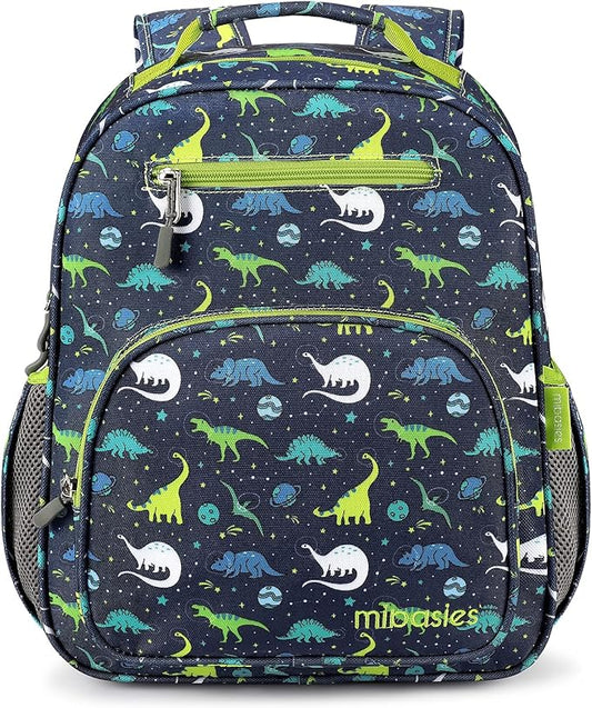 mibasies Boys Backpack 5-8: Lightweight Kids Backpacks Boys - Boy Bookbag for Elementary School - Galaxy Dinosaur