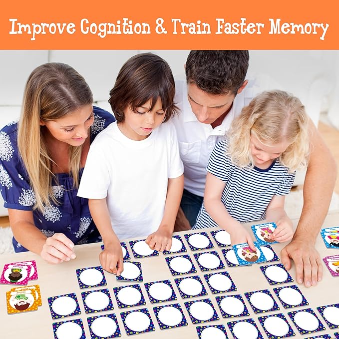 72 PCS Emotions Matching Game, 36 Pairs Feelings Memory Matching Cards Emotional Learning Activities Calm Down Corner Supplies for Baby Toddler Pre-K Preschool Kindergarten Autism ADHD