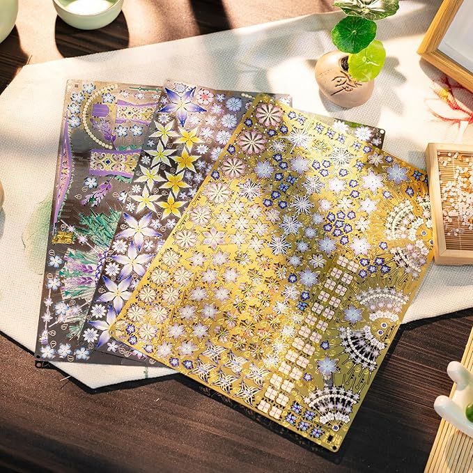 MU 3D Metal Puzzle Models Kits Wooden Puzzles Head-Pinned Flowers Crown, Head Jewelry Craft Work Miniature Building, DIY Set Birthday New Year Girlfriend Gifts Home Desk Office Decor New Year Gift