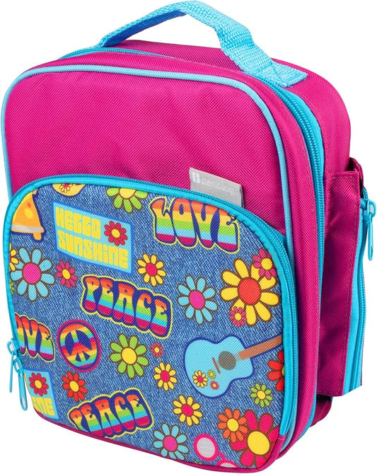 Kids Insulated Lunch Box w Snack Pocket & Expandable Water Bottle Holder For Girls- Waterproof Lunchbox Tote Keeps Food Hotter or Colder Longer - Reusable Back to School Bag Fits Most Bento Containers