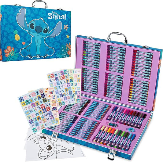 Disney Stitch Colored Pencils Art Supplies Kids Drawing Kit School Supplies Crayons Markers Coloring Sheets Art Kit Gifts for Kids Girls (Multi Stitch Set)