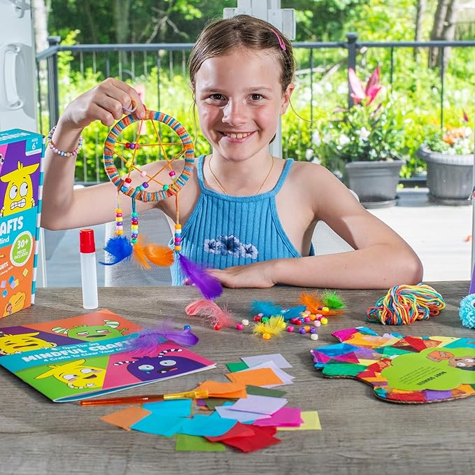 Open The Joy Mindful Crafts Kit for Kids - DIY Emotional Regulation Activities, Calming Tools, Stress Relief, and Mindfulness Art Projects for Children Ages 4 and Up
