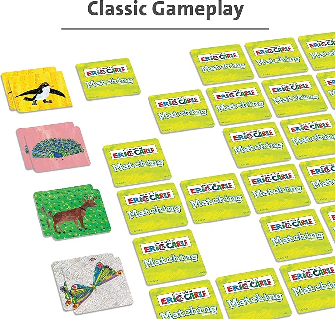 Wonder Forge Eric Carle Matching Game For Boys & Girls Age 3 To 5 - A Fun & Fast Animal Memory Game