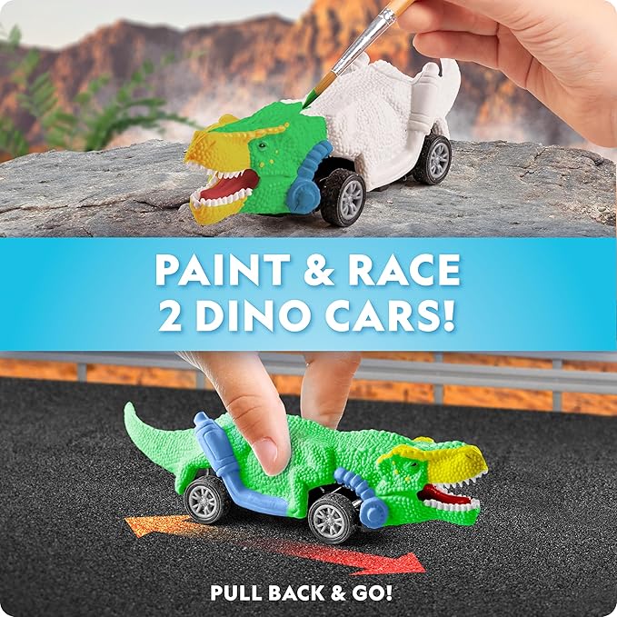 NATIONAL GEOGRAPHIC Giant Dinosaur Egg Activity Kit – 15+ Dino Crafts, Painting Cars, Clay Models, Dig Brick, Stickers & Learning Guide, Easter Basket Stuffers, Dinosaur Science Toy for Boys & Girls