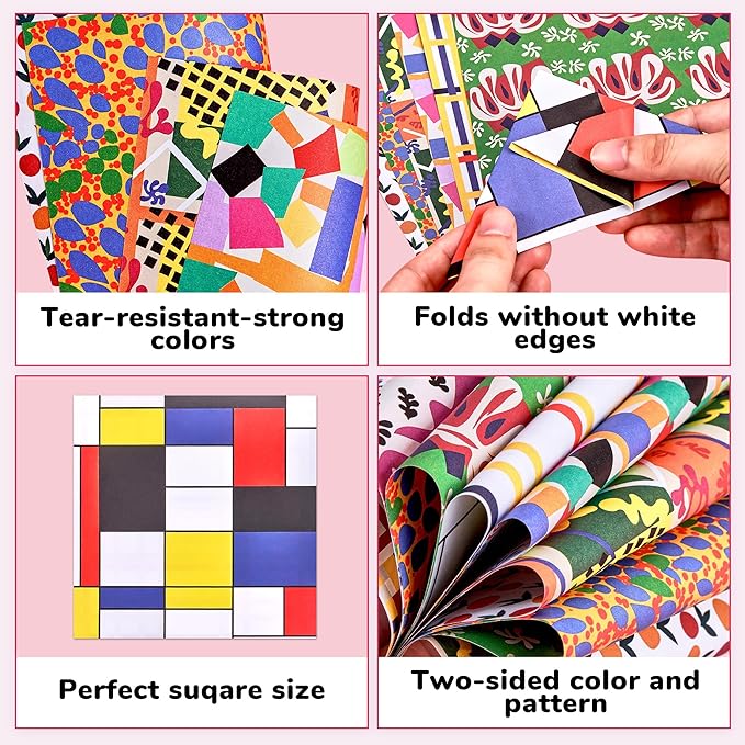 Origami Paper 6x6 Inches - 50 Sheets - Vintage Masterpiece Oil Painting & Impressionist Art, Double-Sided Folding Paper for Adults, Artists & Kids - Ideal for Scrapbooking, Card Making and Crafts