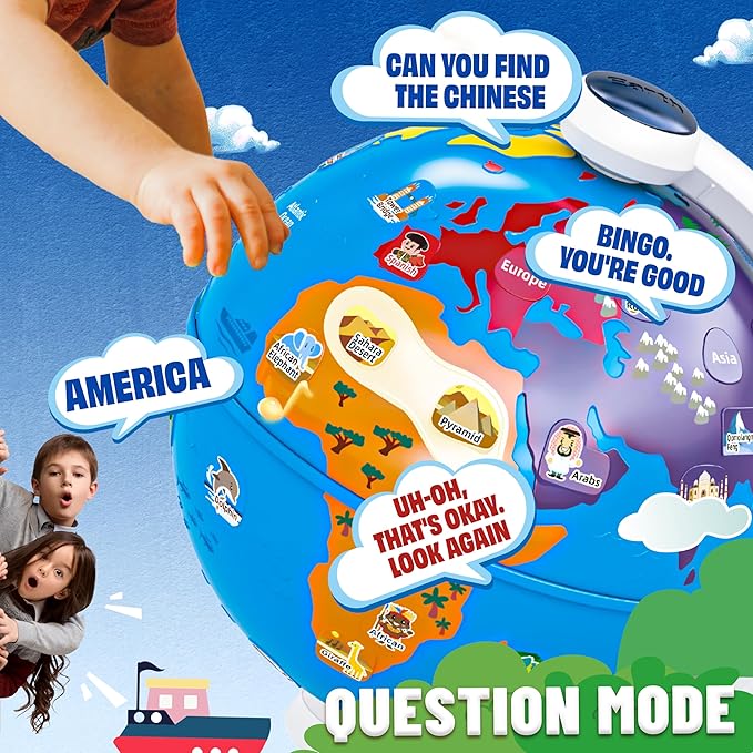 SMILESSKIDDO Globe Toy for Toddlers - Toys for 1 Year Old Boy, Toddler Toys, Globe With Dynamic Lighting And Sounds, Learning Educational Toys for Toddler 1-3, Birthday Present Toys for Ages 0-2