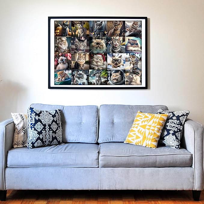 Think2Master Cute Cats 250 Pieces Jigsaw Puzzle Featuring heartwarming Kittens and Cats. Fun Toy for Kids, School & Families. Great Gift for Boys & Girls Ages 8+. Size: 14.2” X 19.3”