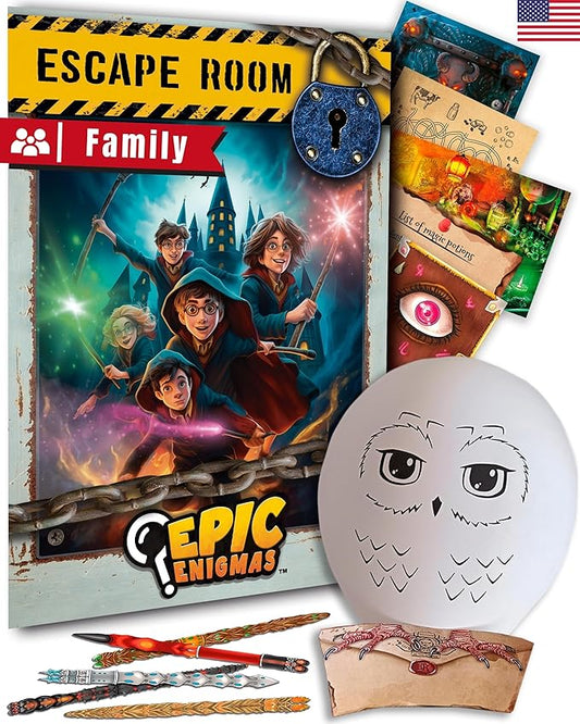 | Harry Magic Escape Room | Ages 5 to 12 | 5 Thrilling Enigmatic Rooms | Family Board Game Kids | 1-5 Players
