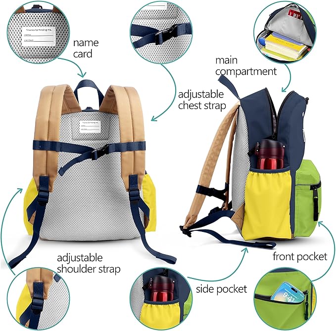 Preschool Backpack For Boys Girls, Mini Backpack For School & Travel, Child Backpacks, Kindergarten Elementary Toddler bag, 11" H, For Kids 2-4, Small