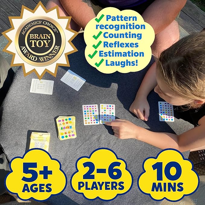 Zippy - Award Winning Visual Brain Game for Kids and Adults - The Amazing Game of Keen Perception - Fun, Portable, Easy-to-Learn Visual Card Game for Kids, Adults, and Families