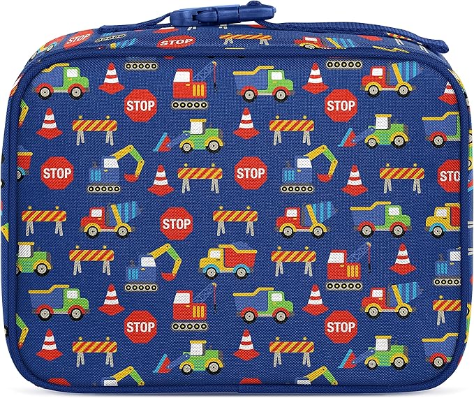 Simple Modern Kids Lunch Box for School | Reusable Insulated Lunch Bag for Toddler, Girl, and Boy | Meal Containers with Exterior & Interior Pockets | Hadley Collection | Under Construction