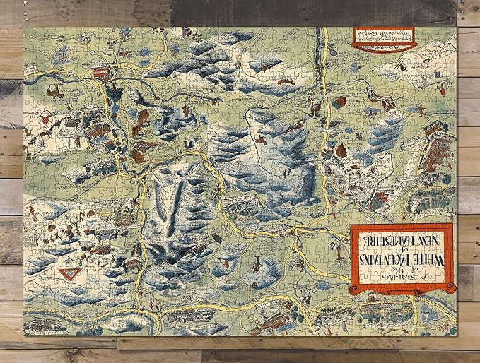 1000 Piece Adult Jigsaw Puzzle | 1960 | White Mountains | New Hampshire Puzzle