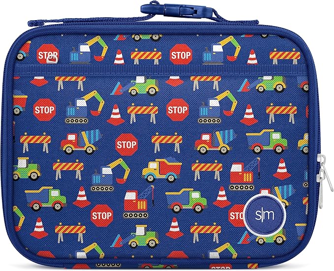 Simple Modern Kids Lunch Box for School | Reusable Insulated Lunch Bag for Toddler, Girl, and Boy | Meal Containers with Exterior & Interior Pockets | Hadley Collection | Under Construction