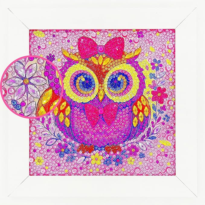 Diamond Art Kits for Kids - Crafts for Ages Girls 8-12 - Diamond Art Painting with Wooden Frame Included - Arts and Crafts for Kids Age 4-6 - GEM Art Supplies for Beginner Friendly Decor Birthday Gift