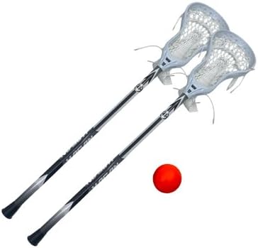 Hagan Hockey Mini Lacrosse Sticks Set – Game Ready 2-Pack for All Ages and Skill Levels, Fun Outdoor Sports Gift for Backyard Play, Catch and Toss Toy for Beginners and Families
