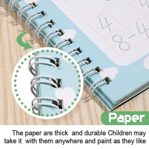 Magical Handwriting Workbooks Handwriting Practice Copybook, Handwriting Aid Magic Pen Reusable Copybook Grooves Template Design for Children Books Suitable for Children's Learning (6)