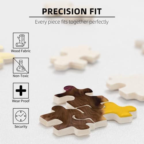 Custom Wooden Jigsaw Puzzles - 120/200/300/500/1000/1500 Piece Photo Gift Sets for Adults & Kids - Pet, Wedding, Family Memory Keepsake