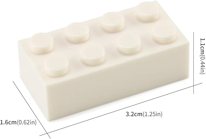 Feleph 100pcs 2x4 Bricks White Pieces Parts Classic Building Blocks Creative Play Set Toy Accessories Combine with 3001 Major Brick Brands