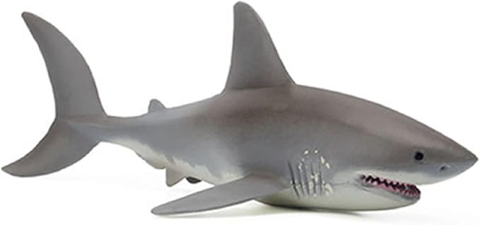 Solid Sea Animals Educational Toys,Simulation Ocean Shark Sea Creature Toy for Toddlers Kids (Great White Shark)