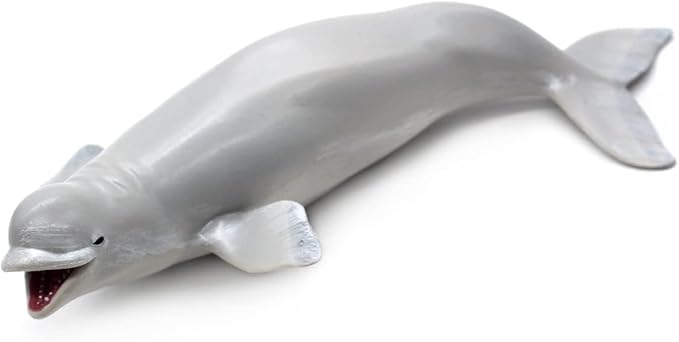 Solid Sea Animals Educational Toys,Simulation Ocean Shark Sea Creature Toy for Toddlers Kids (Beluga)