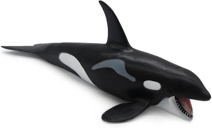 Solid Sea Animals Educational Toys,Simulation Ocean Shark Sea Creature Toy for Toddlers Kids (Killer Whale)
