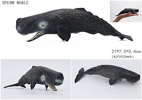 Solid Sea Animals Educational Toys,Simulation Ocean Shark Sea Creature Toy for Toddlers Kids (Sperm Whale)