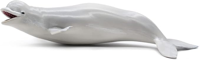 Solid Sea Animals Educational Toys,Simulation Ocean Shark Sea Creature Toy for Toddlers Kids (Beluga)
