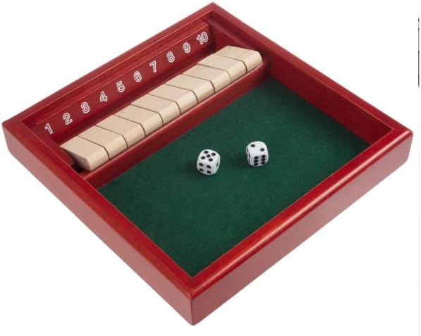 Shut The Box Game Wooden Set – Easy to Learn Math and Strategy Game for All Ages – Family Games for Home, Travel, and Camping by Trademark Games