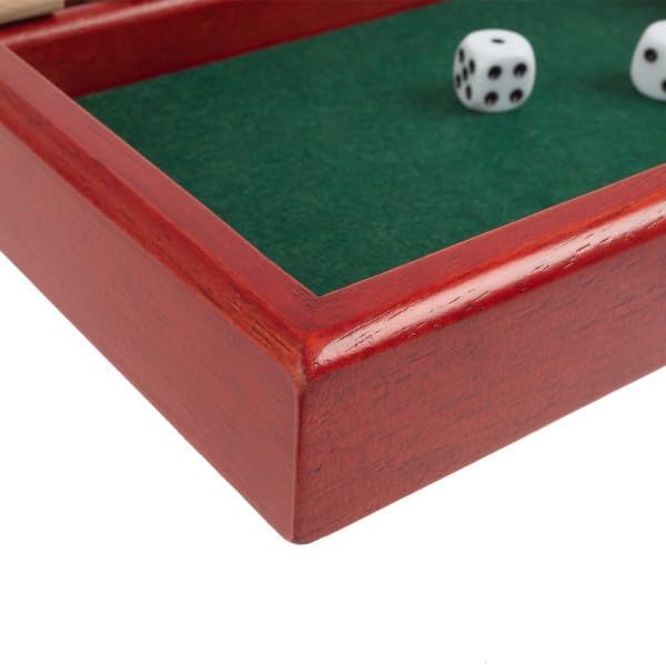 Shut The Box Game Wooden Set – Easy to Learn Math and Strategy Game for All Ages – Family Games for Home, Travel, and Camping by Trademark Games