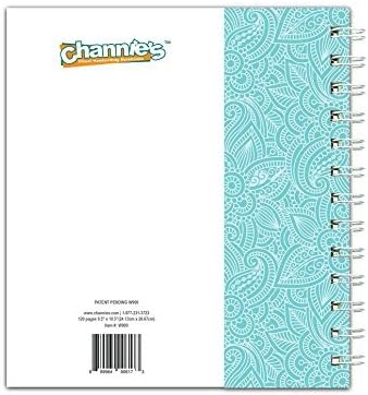 Channie’s Handwriting Improvement Spiral Notebook, Stylish Visual Writing & Printing Aid for Elementary School Students and Special Needs Kids & Teens, 120 Pages, Thick Paper, Size 10.5" x 9.5"