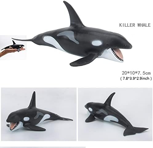 Solid Sea Animals Educational Toys,Simulation Ocean Shark Sea Creature Toy for Toddlers Kids (Killer Whale)