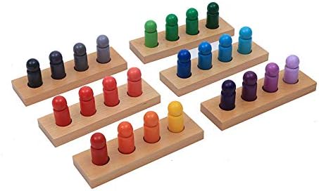 Adena Montessori Color Resemblance Sorting Task Color Tablets Sensorial Educational Tools Early Learning Toys