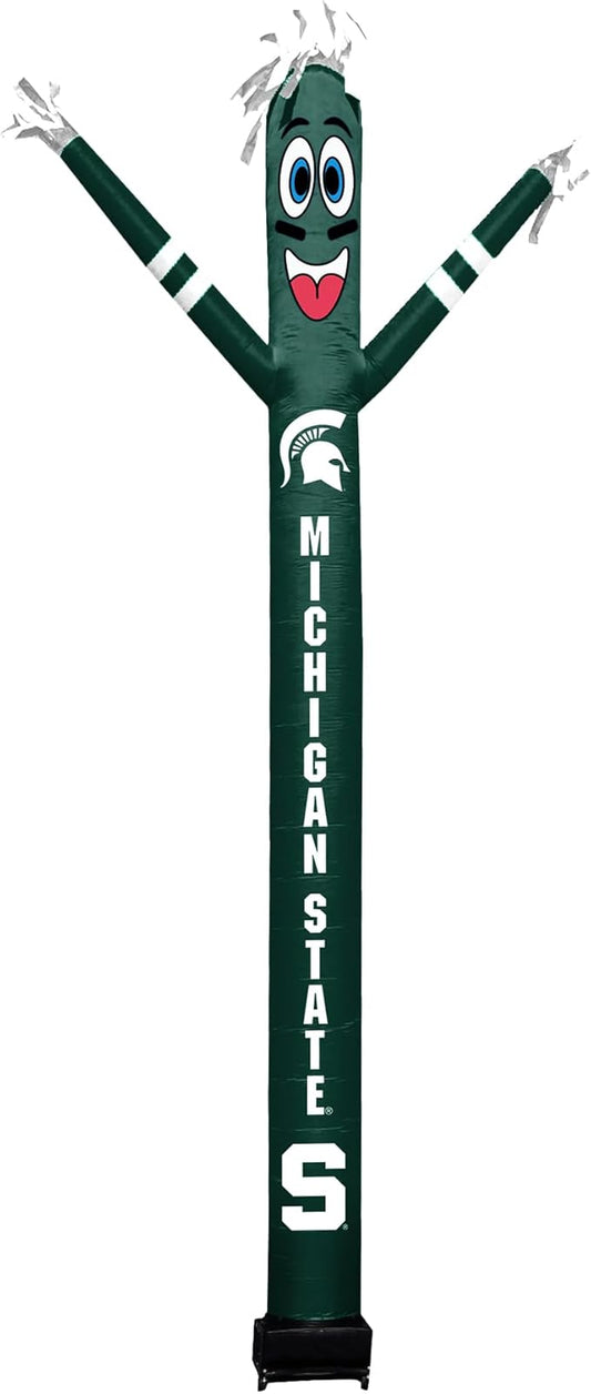 NCAA Michigan State Spartans Football Wacky Waving Inflatable Tube Guy with LED Lights & Built-in Blower - 6" x 36" x 96" Inflatable Tube Man Crazy Sports Fan Outdoor Party Decoration