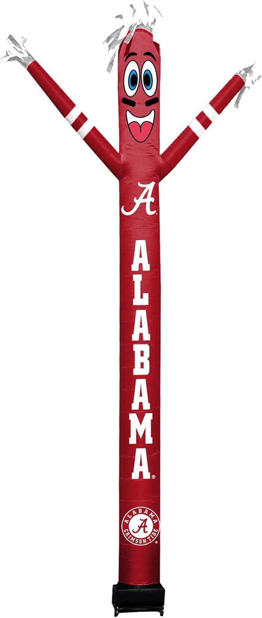 NCAA Alabama Crimson Tide Football Wacky Waving Inflatable Tube Guy with LED Lights & Built-in Blower - 6" x 36" x 96" Inflatable Tube Man Crazy Sports Fan Outdoor Party Decoration
