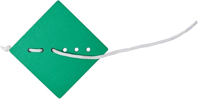 Adena Montessori Toys Threading Game Colorful Lacing Wooden Shapes with Tray for 1 2 3 Years Old Baby