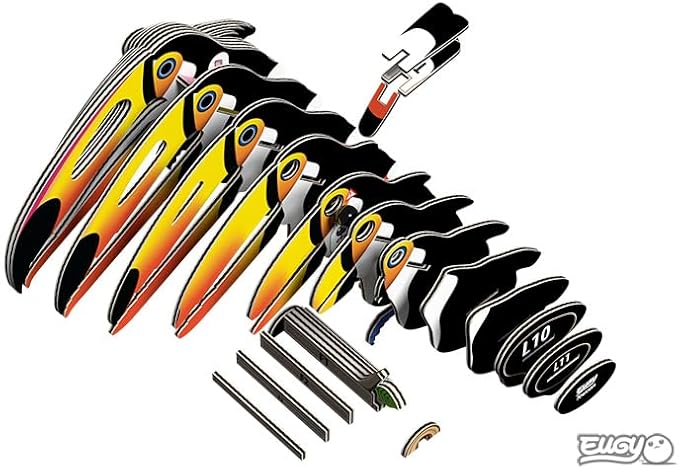 Eugy Toucan 3D Puzzle - 34 Piece Eco-Friendly Educational Toy Puzzle for Boys, Girls & Kids Ages 6+