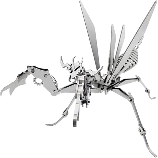 3D Metal Model Kits, Mechanical Mantis 3D Metal Puzzle,Steel Warcraft Collection DIY Animal Brain Teasers Simple 3D Puzzles Home Decor Art Craft Gifts Toys for Adult