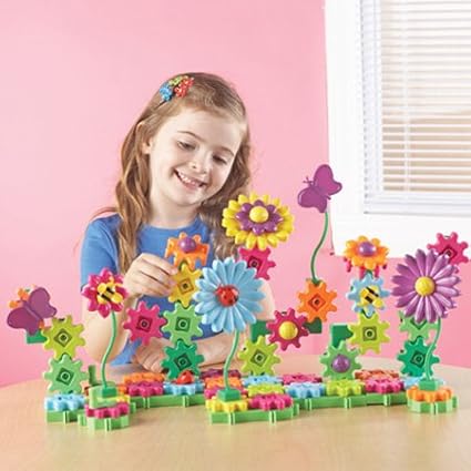 Learning Resources Gears! Build & Bloom Building Set, 117Piece