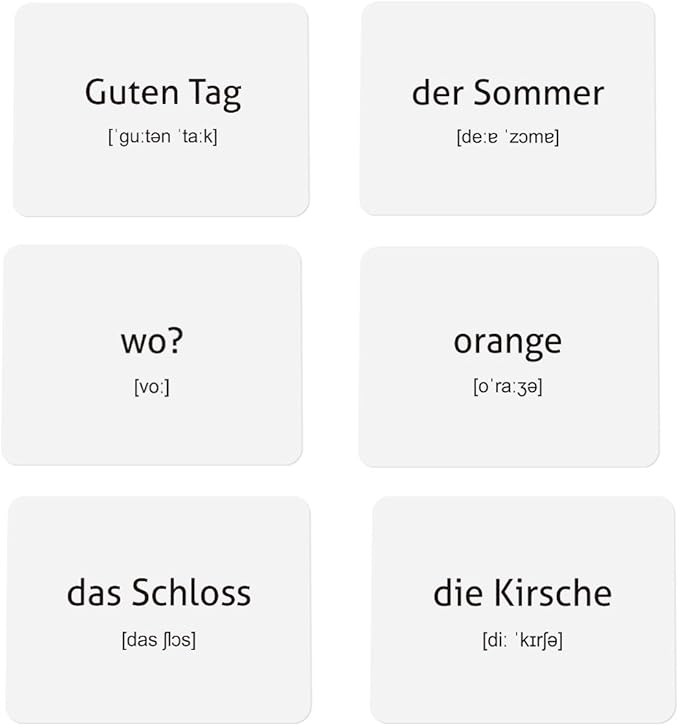 CARDDIA | German Vocabulary for Beginners Educational Flashcards