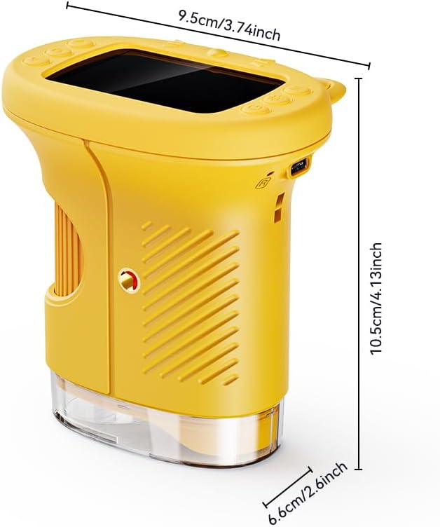 Kids Microscope, 1000X Portable Mini Pocket Microscope with 2.4″ IPS Screen & 8 LEDs, Rechargeable, STEM Educational Science Kit Toys, Best Christmas Birthday Gifts for 4-12 Year Old Girls