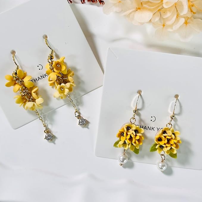 4pcs Mini Flower Polymer Clay Cutters – Clay Earring Cutters for Floral Jewelry, Polymer Clay Molds for Handmade Accessories, Clay Tools for DIY Crafting