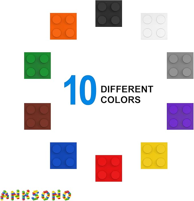 1500 Pieces Building Bricks for Kids with Doors, Windows, Wheels, Tires, Axles, Classic Building Bulk Blocks Compatible with All Major Brands for Boys Girls Ages 3 4 5 6 7 8 9 10 Year Old